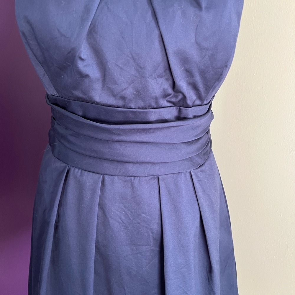 David’s Bridal Cotton Navy Blue Dress - Picture 3 of 8